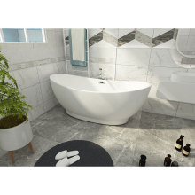 Bolande 1700 Glossy White Acrylic freestanding Modern  Bathtub